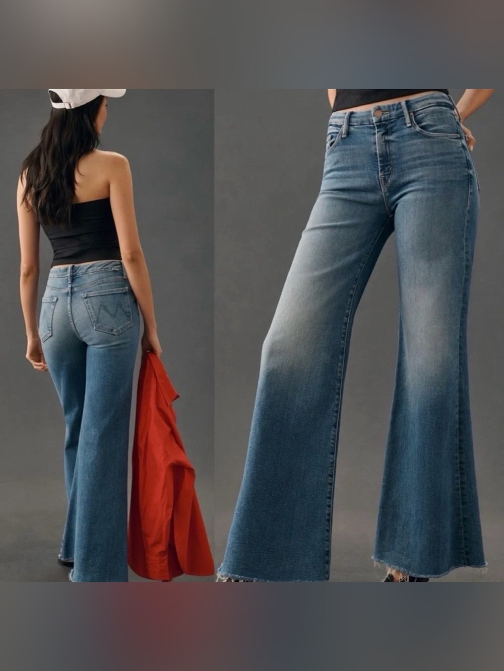 MOTHER  The Roller Wide-Leg High-Rise Jeans size 26